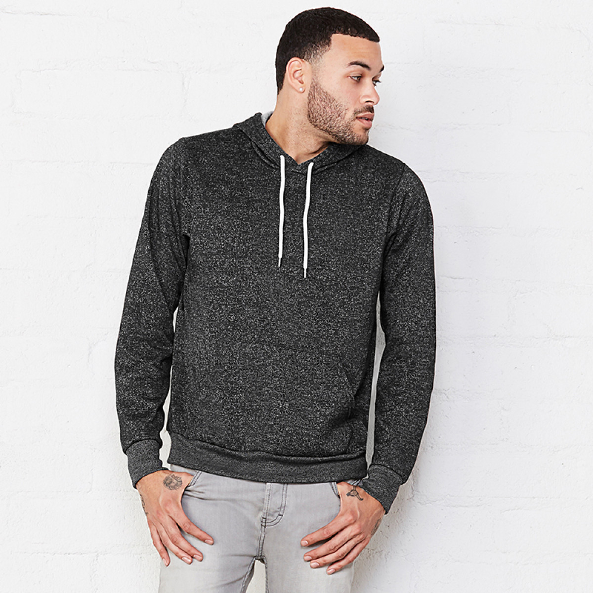 Unisex Polycotton Hoodie with white string cord