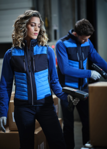 Contrast thermal hybrid bodywarmer